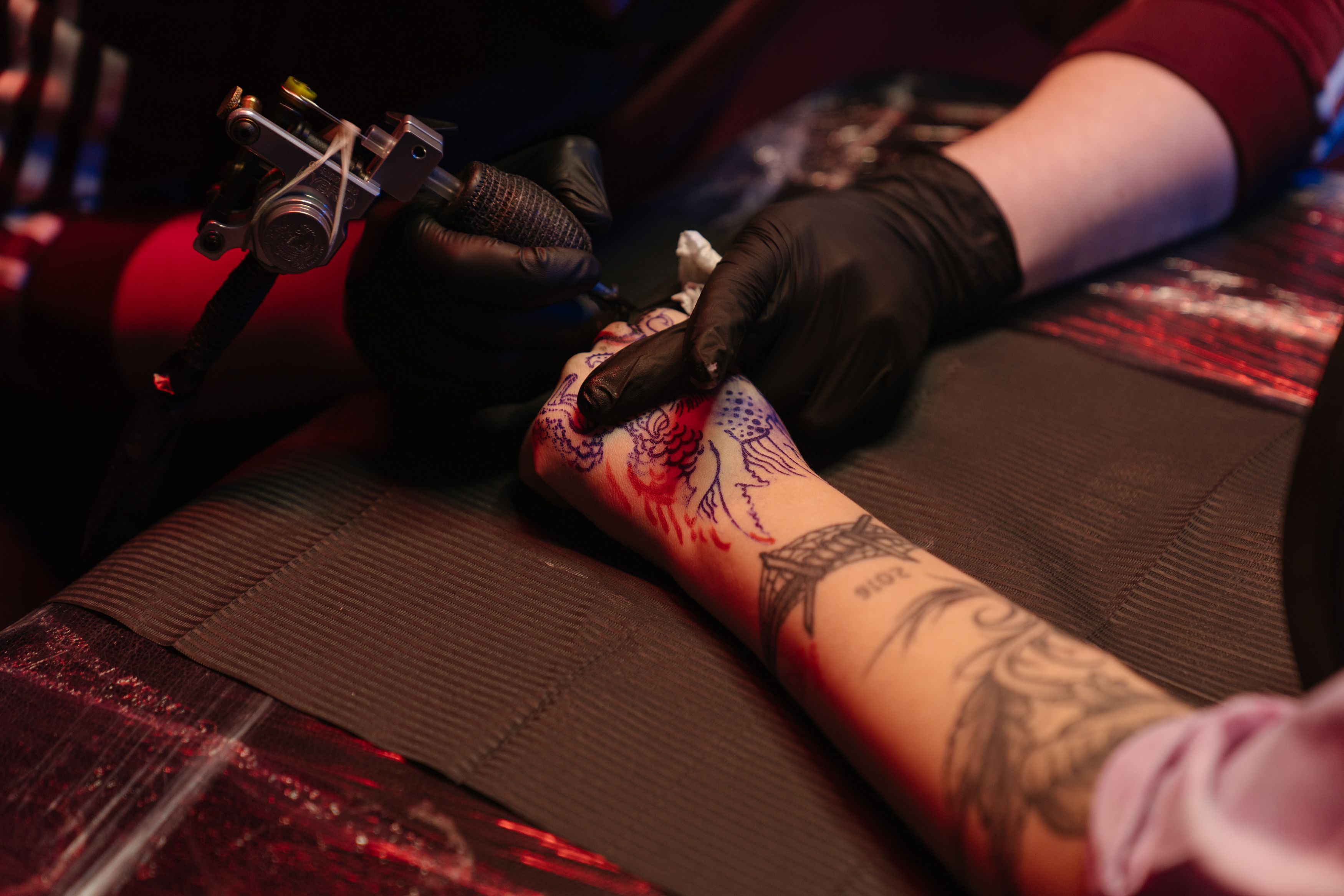 Lettering tattoo style example