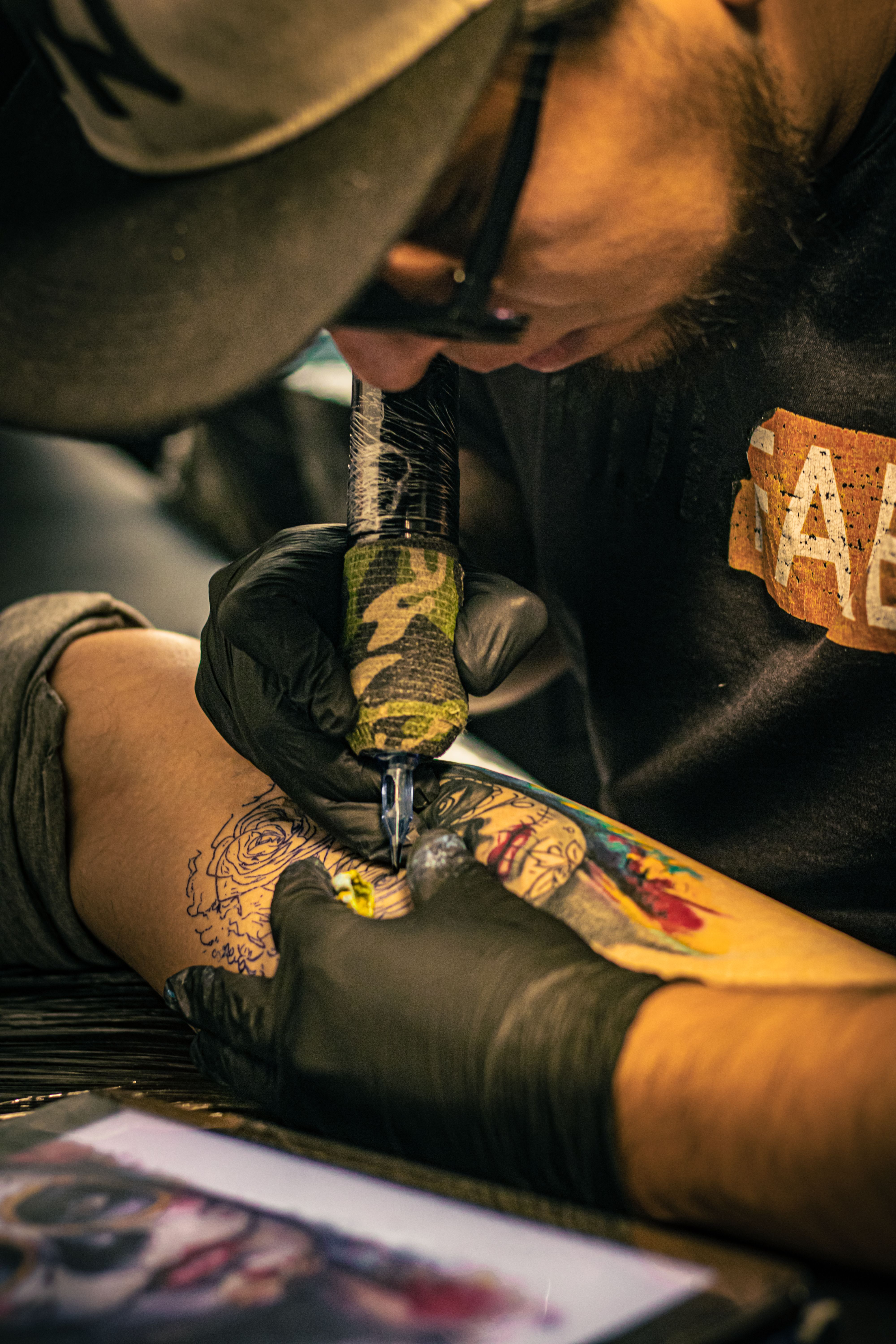 Lettering tattoo placeholder artwork
